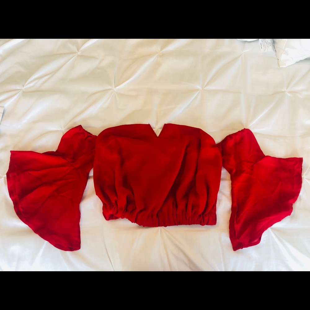 Red crop top